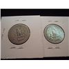 Image 2 : 1936 & 1946 WASHINGTON SILVER QUARTERS