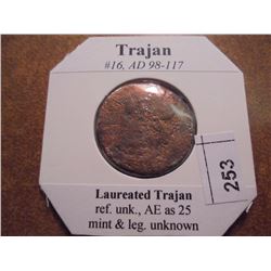 98-117 A.D. TRAJAN ANCIENT COIN