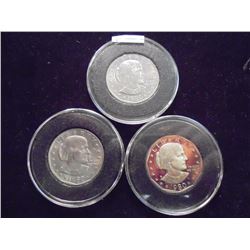 1980-D & 1980-S UNC SBA DOLLARS & 1980-S  PF SBA $