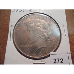 1934-D PEACE SILVER DOLLAR