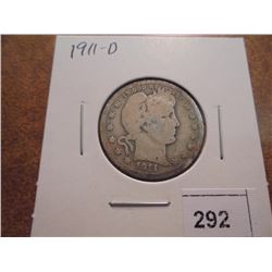 1911-D BARBER QUARTER