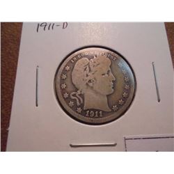 1911-D BARBER QUARTER