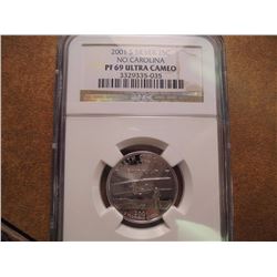 2001-S SILVER NORTH CAROLINA QUARTER NGC PF69