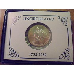 1982-D WASHINGTON COMMEMORATIVE SILVER HALF UNC