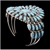 Image 9 : Zuni Petit Point Turquoise & Sterling Bracelet