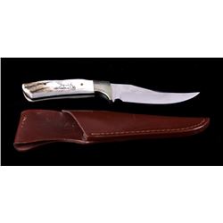 J. Jacobs Custom 440 Elk Horn Handle Knife