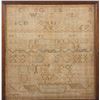 Image 2 : Early Alphabet Sampler Rhode Island Dated 1795