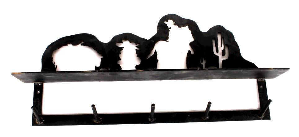 Antique Cast Iron Western Style Coat Rack