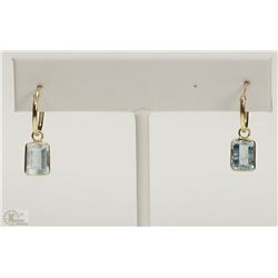 #6-10K GOLD AQUAMARINE EARRINGS