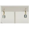 Image 1 : #6-10K GOLD AQUAMARINE EARRINGS