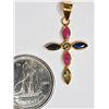 Image 2 : #8-18K GOLD FANCY COLOR SAPPHIRE PENDANT