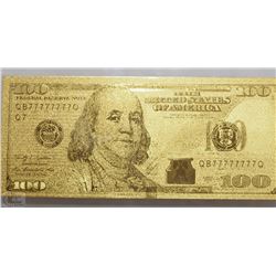#15-24KT GOLD FOIL U.S.A. $100 BILL