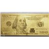 Image 1 : #15-24KT GOLD FOIL U.S.A. $100 BILL