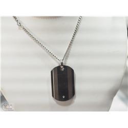 #16-TITANIUM DIAMOND PENDANT NECKLACE