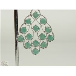 #19-STERLING SILVER EMERALD PENDANT