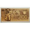 Image 2 : #21-24KT GOLD FOIL CANADIAN $100 BILL