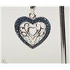 Image 1 : #25-STERLING SILVER BLUE DIAMOND PENDANT
