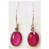 Image 1 : #29-14K WHITE GOLD RUBY & DIAMOND EARRINGS