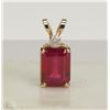 Image 1 : #33-10K GOLD RUBY & DIAMOND PENDANT