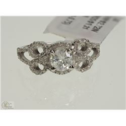 #47-14K WHITE GOLD DIAMOND RING ACCENTED