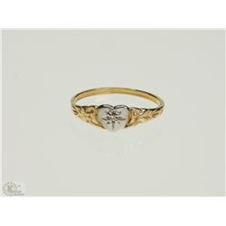 #48-10K GOLD DIAMOND BABY RING