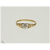 Image 1 : #48-10K GOLD DIAMOND BABY RING