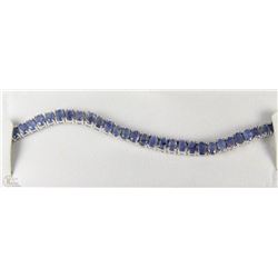 #61-STERLING SILVER SAPPHIRE BRACELET