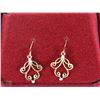 Image 1 : #75-14K YELLOW GOLD DIAMOND DROP EARRINGS