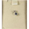 Image 1 : #76-14K WHITE GOLD BLUE DIAMOND (O.19CI) PENDANT