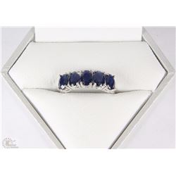 #77-10K WHITE GOLD SAPPHIRE (2.5CT) RING