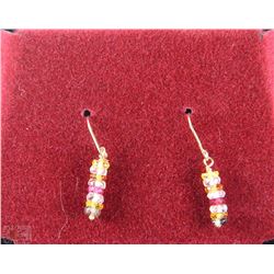 #78-14K YELLOW GOLD SAPPHIRE (3.1CT) EARRINGS