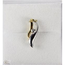 #79-1OK YELLOW AND WHITE GOLD DIAMOND PENDANT