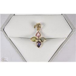 #81-14K YELLOW GOLD SAPPHIRE (1.34CT) FLOWER