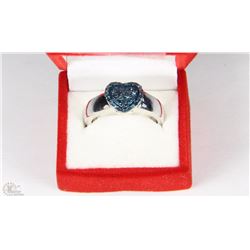 #92-STERLING SILVER 37 DIAMOND RING