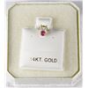 Image 1 : #96-14K YELLOW GOLD RUBY PENDANT
