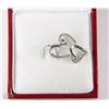 Image 1 : #99-STERLING SILVER DIAMOND (0.10CT) HEART PENDANT