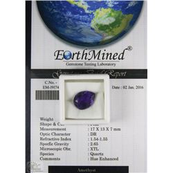 TRP143) AMETHYST 10.50CT WITH COA