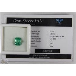 TRP154) EMERALD 2.80CT WITH COA