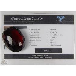 TRP160) TOPAZ 85.30CT WITH COA