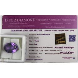 TRP156) NATURAL AMETHYST 10.15CT WITH COA
