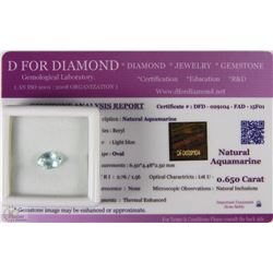 TRP155) NATURAL AQUAMARINE WITH COA