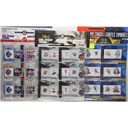 TRP130) NHL STAMP CARDS ALL THREE SERIES