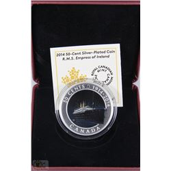 TRP133) NHL 2014 50-CENT SILVER-PLATED COIN - RMS