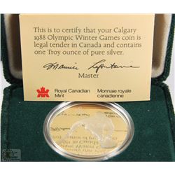 TRP127) 925 SILVER 20$ 1988 CALGARY COIN CURLING