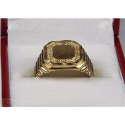 TRP194) 10K YELLOW GOLD GENT'S RING SIZE 9