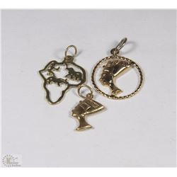 TRP191) THREE 10K YELLOW GOLD PIECES