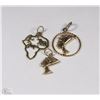 Image 1 : TRP191) THREE 10K YELLOW GOLD PIECES