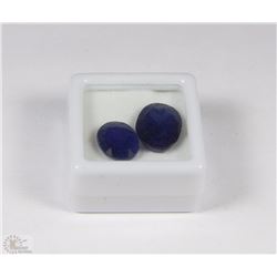 TRP189) TWO NATURAL BLUE  SAPPHIRE TOTAL 12.90CT