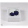 Image 1 : TRP189) TWO NATURAL BLUE  SAPPHIRE TOTAL 12.90CT