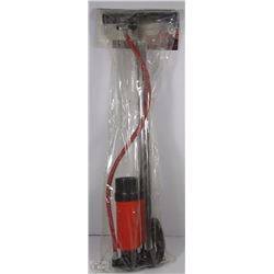 BICYCLE FLOOR PUMP WITH BUILT IN PRESSURE GUAGE